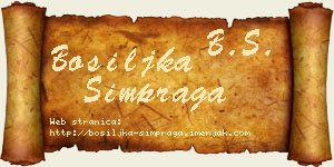 Bosiljka Šimpraga vizit kartica
